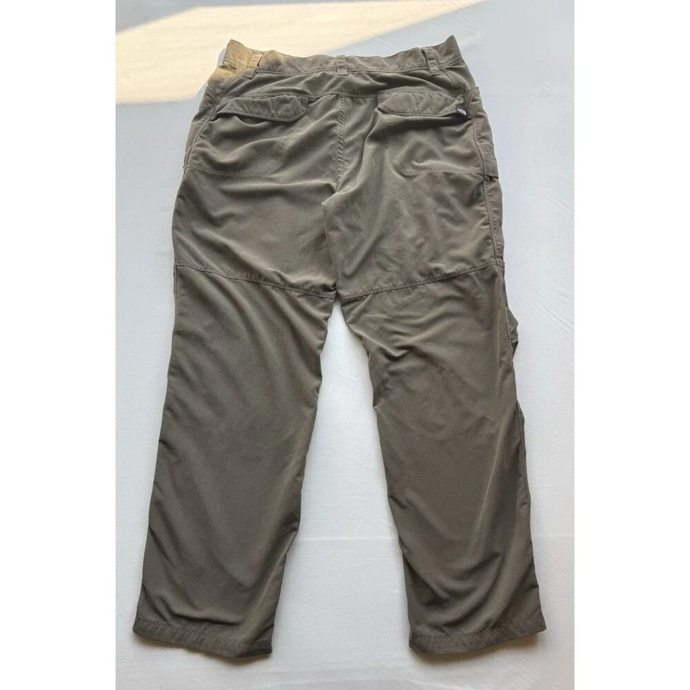 The North Face Mens 36 Nylon Hiking Cargo Pants Tan Brown Outdoor Trail Utility